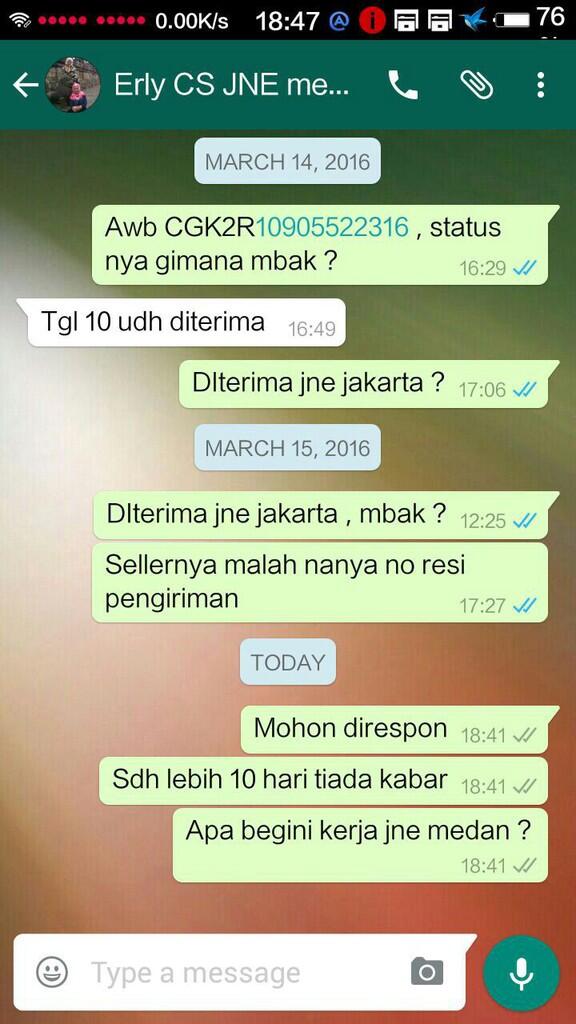 pelayanan jne medan layaknya maling