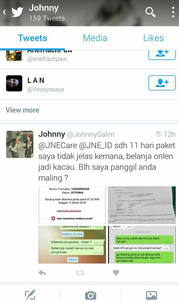 pelayanan jne medan layaknya maling