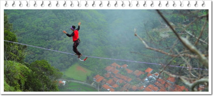 Sensasi Memecahkan Mountain Highline Pertama Kali di Indonesia