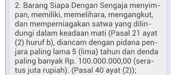 Hewan Dilindungi Diniagakan, Share It!!!