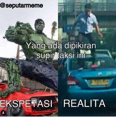 Asli Ngakak..Meme Demo Taksi 