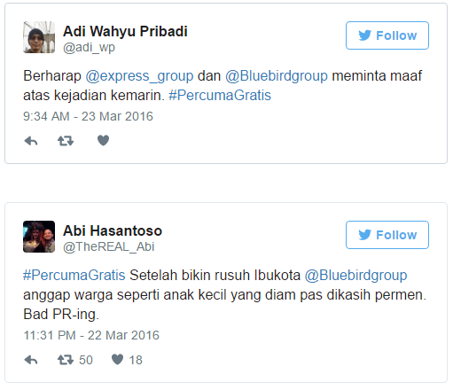 Bahagia Argo Taksi Rp 237.000 Gratis, tetapi Ramai Tagar #PercumaGratis