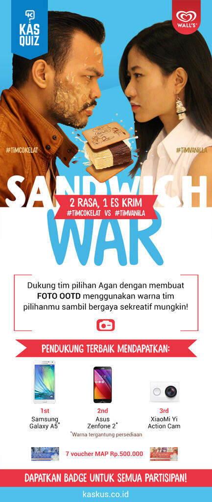 Cokelat vs Vanila, Mana Rasa Favorit Agan di KASQUIZ Sandwich War?