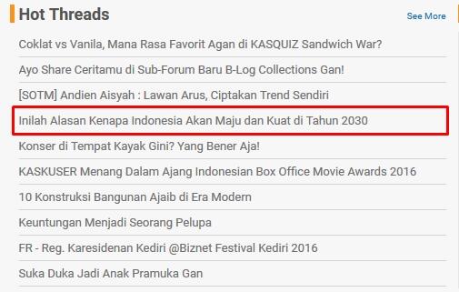 Inilah Alasan Kenapa Indonesia Akan Maju dan Kuat di Tahun 2030