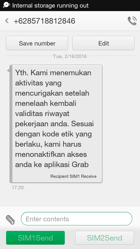 INSENTIF GRABCAR TIDAK DIBAYAR, GRAB TIDAK PROFESIONAL