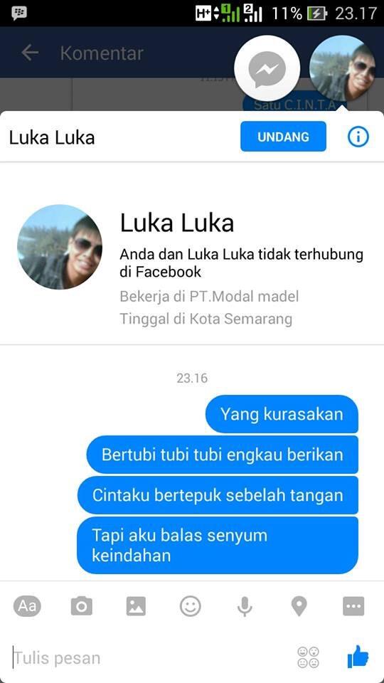 Nama - Nama Profil di Sosmed di Isengin jadi lirik lagu gan... 