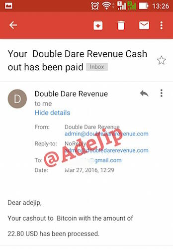My Journey To $100/Day From DoubleDareRevenue.com