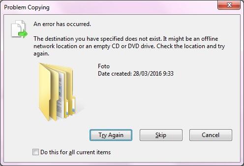 Hardisk Error tidak bisa COPAS