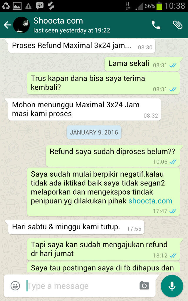 SHOOCTA.COM toko online PENIPU, M BADRUS SHOLEH BAJINGAN KELAS KAKAP