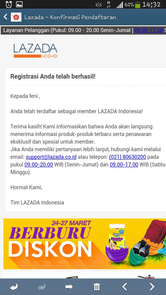 apa kalian pernah dapet email aneh kyk gini dari laz*da ??