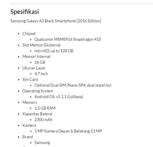 PEMBAHASAN ITEM + PROMO Samsung Galaxy A3 [2016 Edition]