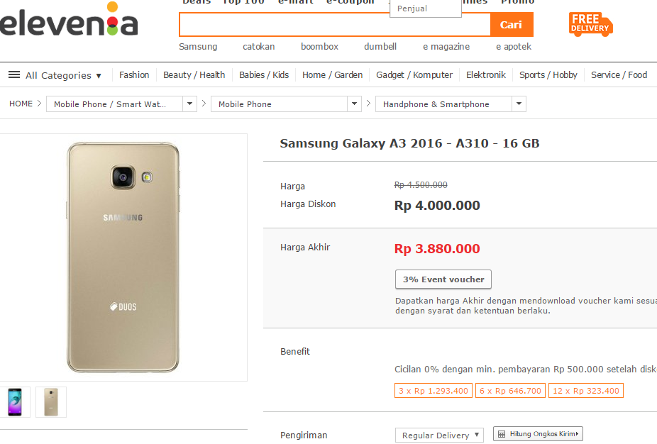 PEMBAHASAN ITEM + PROMO Samsung Galaxy A3 [2016 Edition]