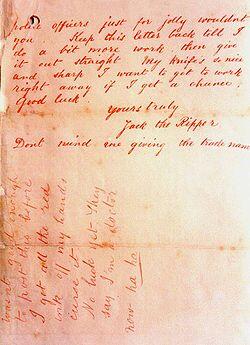 Surat dari Jack the Ripper