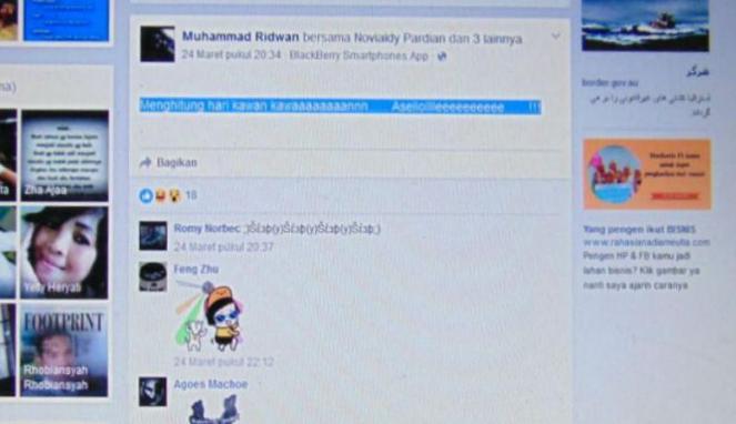 Napi Palembang Bisa Update Status dari Rutan