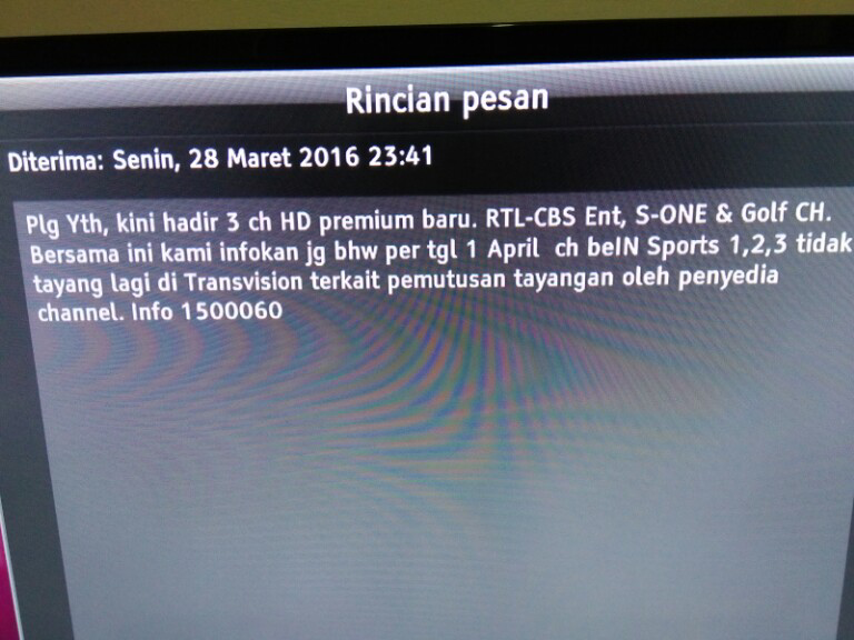 BEIN SPORTS GA BAKAL LAGI TAYANG DI TRANSVISION?