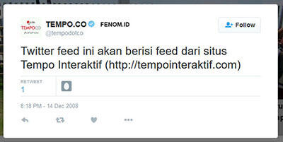 Ini Dia Kicauan Pertama Akun Twitter Media Online dan Televisi di Indonesia
