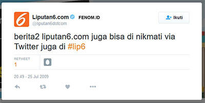 Ini Dia Kicauan Pertama Akun Twitter Media Online dan Televisi di Indonesia