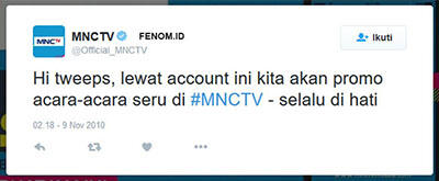 Ini Dia Kicauan Pertama Akun Twitter Media Online dan Televisi di Indonesia