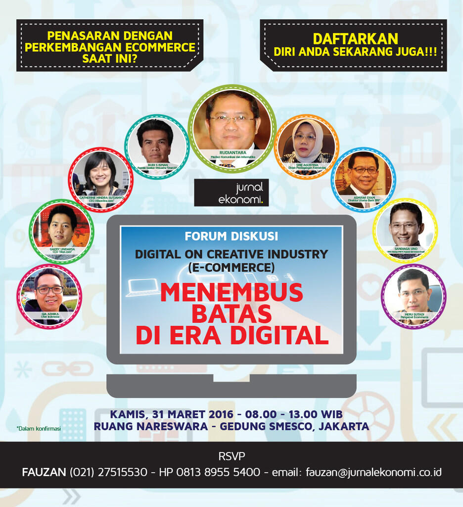 Seminar e-commerce Digital on Creative Industry &quot;Menembus Batas di Era Digital&quot;