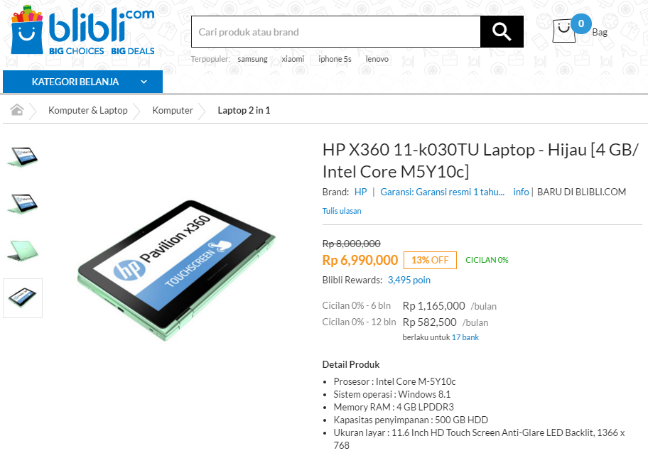 Notebook+Tablet 2in1 HP Paling Murah!