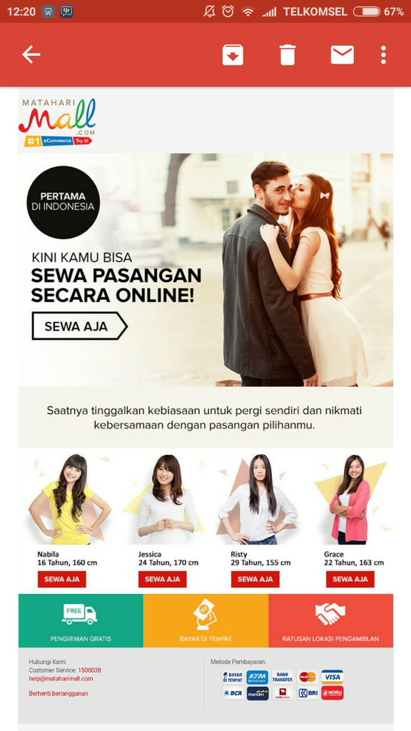 di matah**i mall, bisa sewa pasangan online??