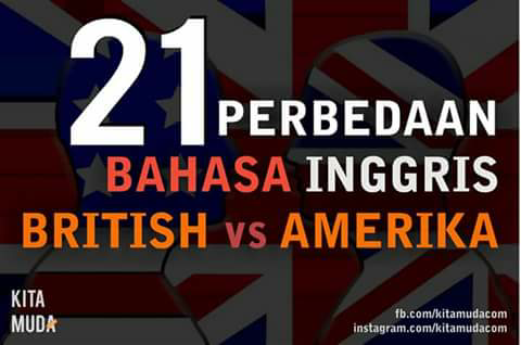 Perbedaan Bahasa Inggris British dan American