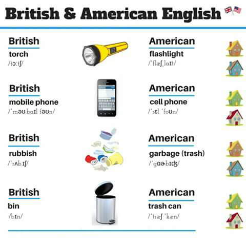 Perbedaan Bahasa Inggris British dan American