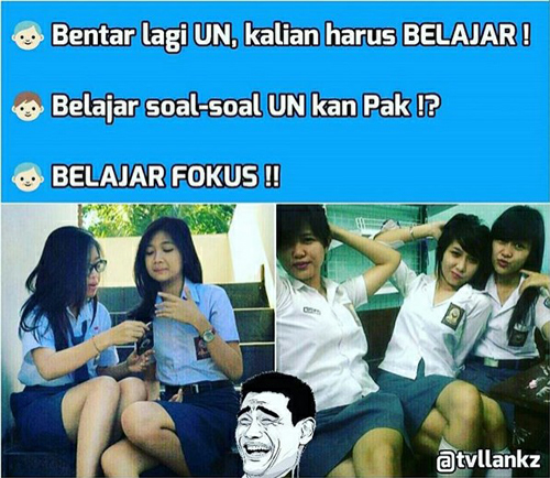 meme ujian nasional 2016