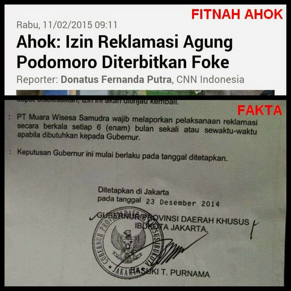 Beri Izin Reklamasi Kepada Anak Perusahaan Agung Podomoro, KPK Harus Periksa Ahok