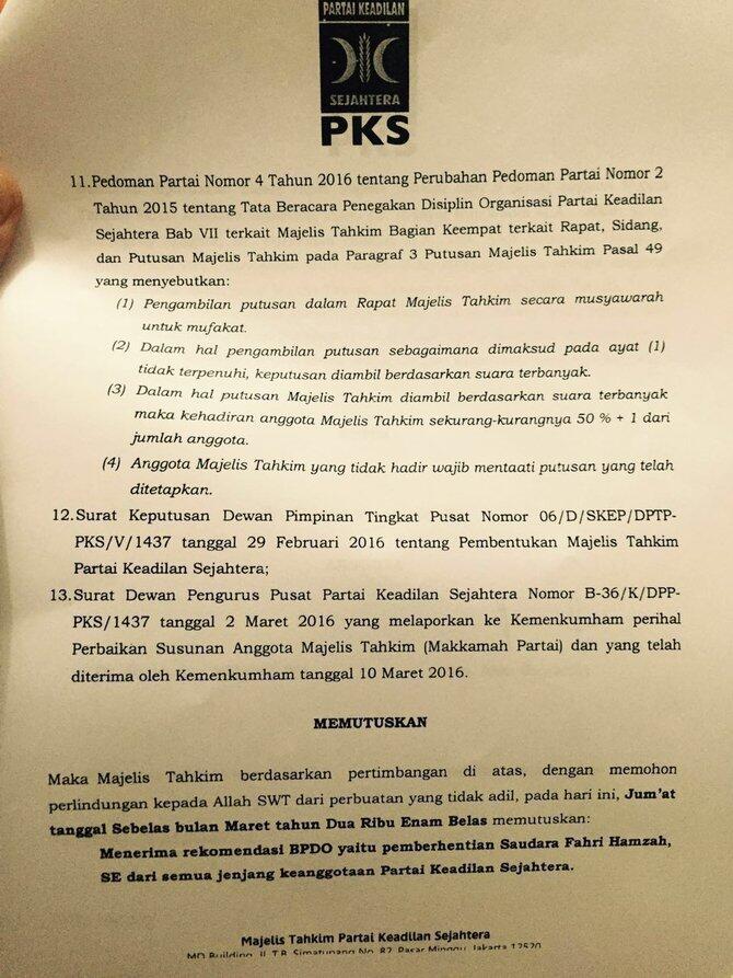 Presiden PKS benarkan Majelis Tahkim pecat Fahri Hamzah