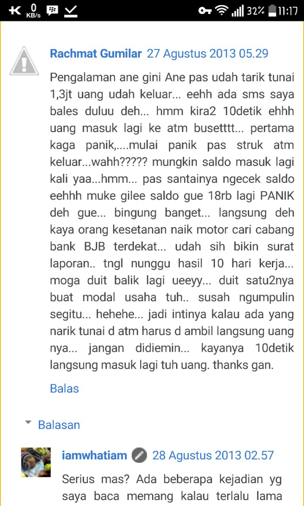 &#91; Help &#93; Saldo BCA berkurang 1jutaan ?