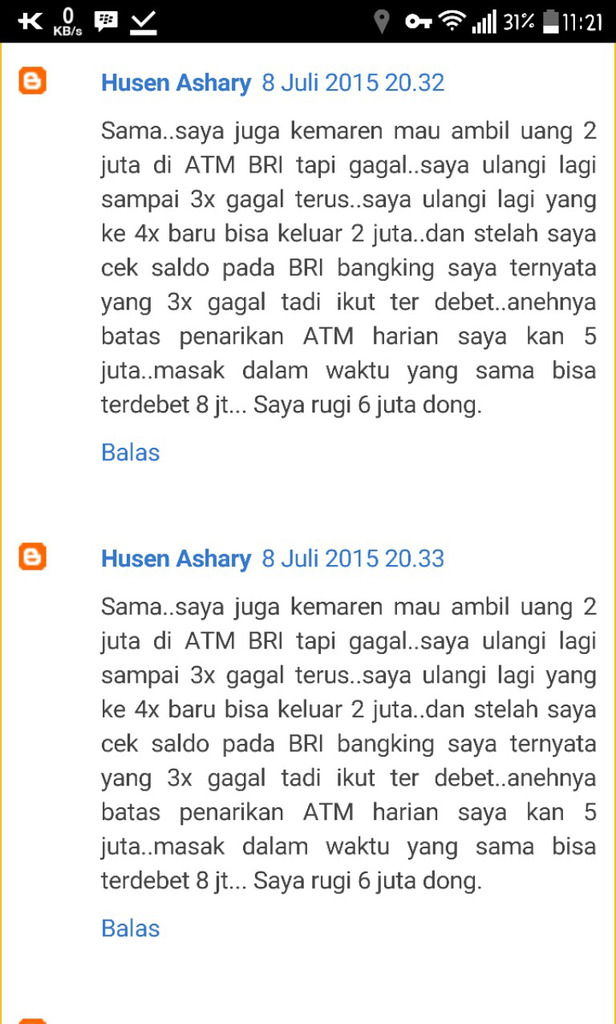 &#91; Help &#93; Saldo BCA berkurang 1jutaan ?
