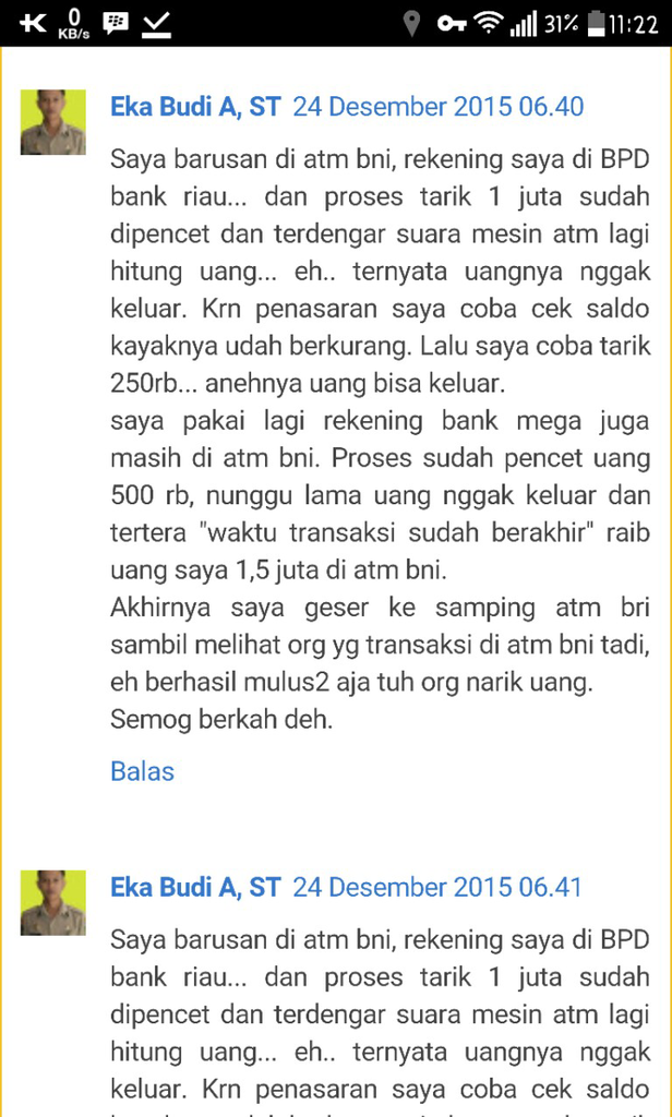 &#91; Help &#93; Saldo BCA berkurang 1jutaan ?