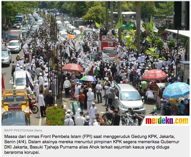 FPI geruduk KPK tuntut Ahok diadili