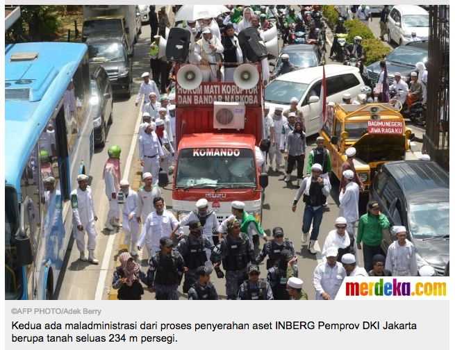 FPI geruduk KPK tuntut Ahok diadili