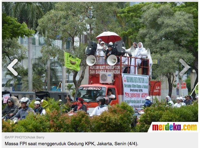 FPI geruduk KPK tuntut Ahok diadili