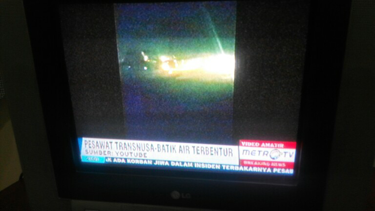 breaking news !! batik air tabrakan