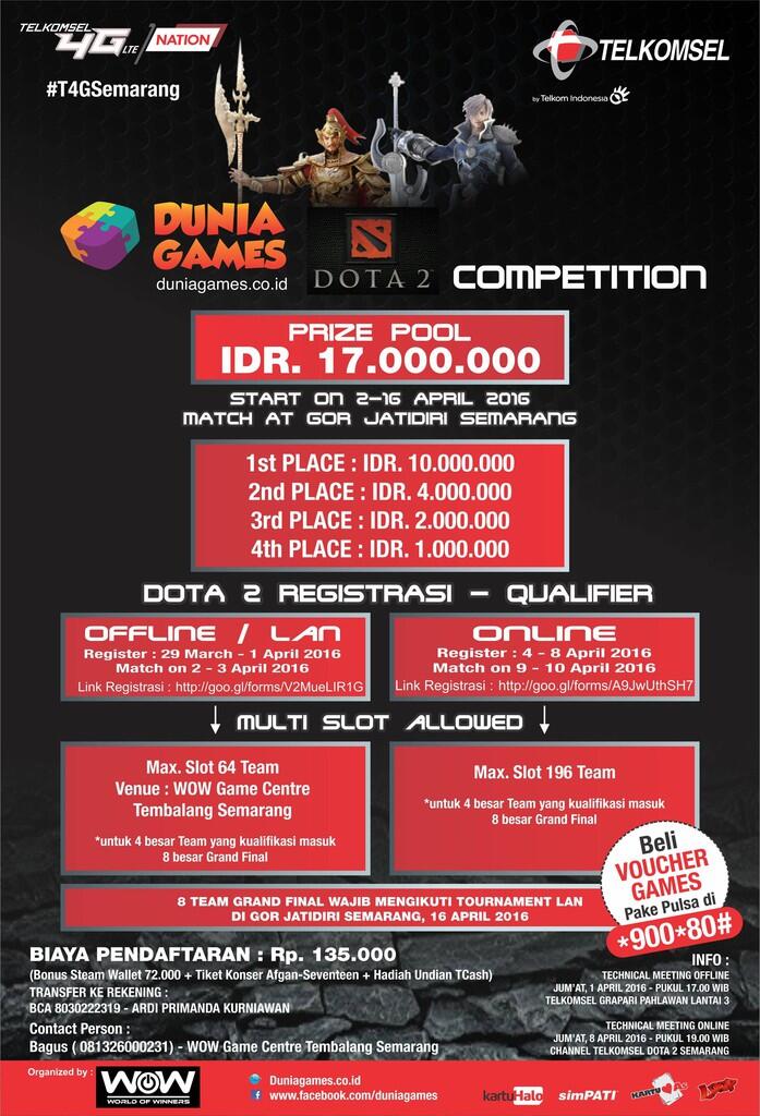 &#91;Tourney&#93; TELKOMSEL Dota 2 TOURNAMENT SEMARANG