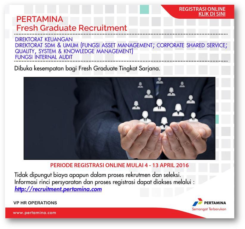 ALL ABOUT RECRUITMENT PERTAMINA 2016