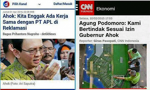 Ahok Ubah Dua Poin di Raperda Reklamasi