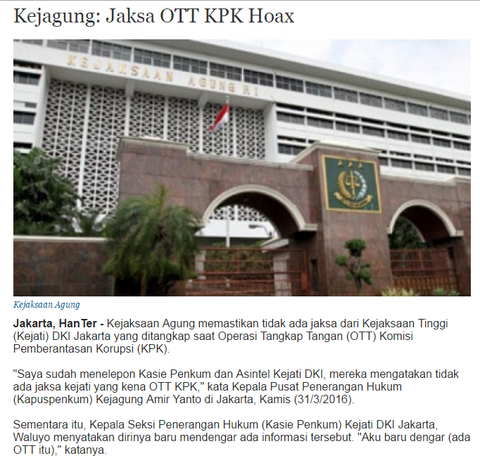 **ADA APA DI BALIK KASUS TANGKAP TANGAN (OTT) OKNUM KEJAGUNG??**