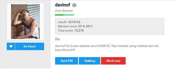 Davinof lama Amat Jadi Anak Band, Pantes Kaskus Makin Lama Makin Sepi 