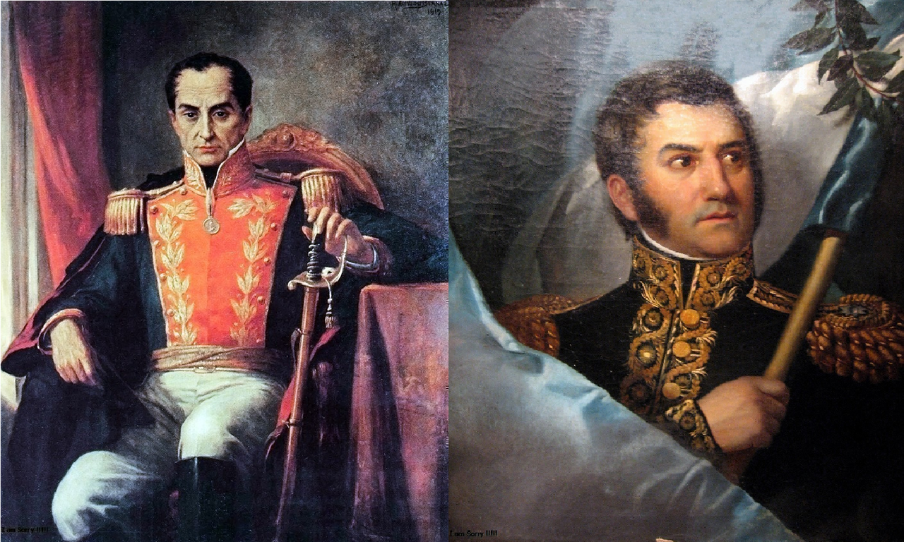 "EL Libertadores" Simon Bolivar dan San Martin. 