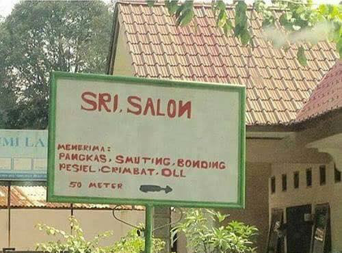 25 Foto kesalahan penulisan bahasa inggris yang lucu