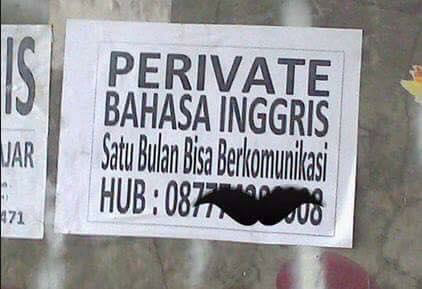 25 Foto kesalahan penulisan bahasa inggris yang lucu