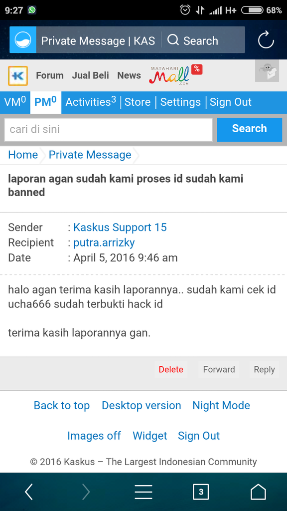 id ane ucha666 di hack penipu gan!! #ALERT. please share