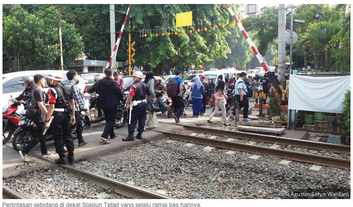 Pelintasan Jalan Kendaraan di Stasiun Tebet Resmi Ditutup!