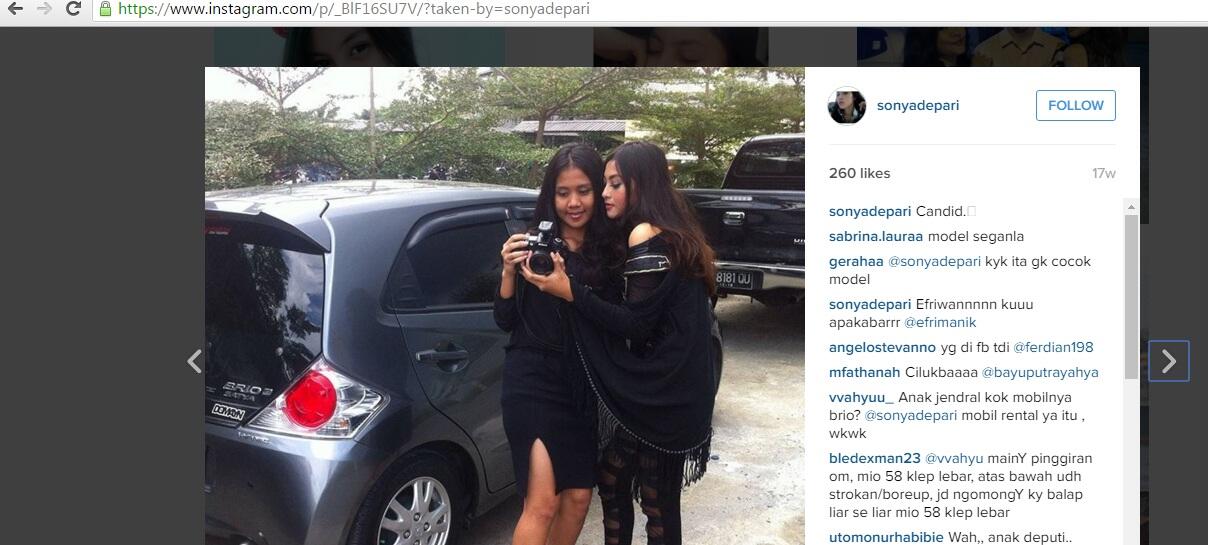 Habis dibully di Instagram IG baru Sonya Depari