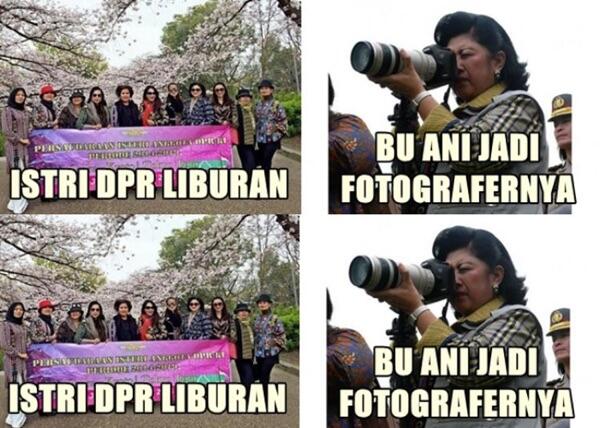 😝😝MEME KOCAK ISTRI DPR JALAN2 KE JEPANG 😝😝