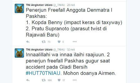 Ini Identitas 2 Penerjun TNI AU Yang Tewas